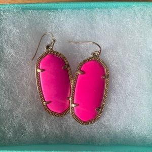 Kendra Scott Elle Drop Earrings - Medium hot pink